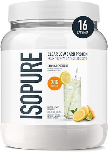 Isopure - polvo de proteína de suero de leche con sabor a fruta ligera refrescante