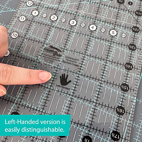 Règle de patchwork acrylique Creative Grids pour éviter de glisser lors de la coupe