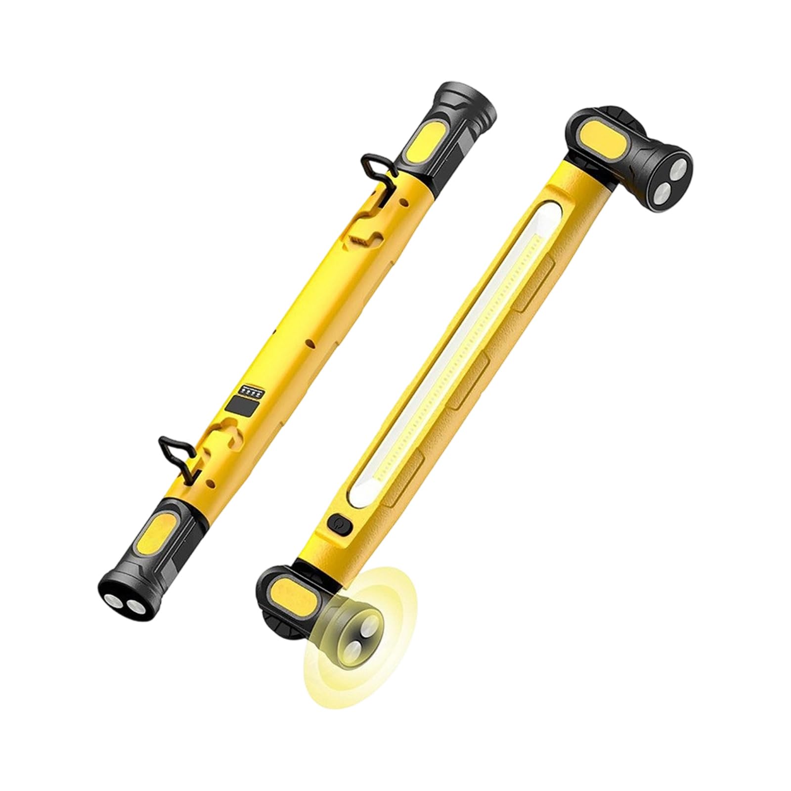 Kaeltsyn Powerful LED Portable Flashlight with 360 Degree Rotation Attachment 5200mAh for Mechanics and Outdoor Use Waterproof Light