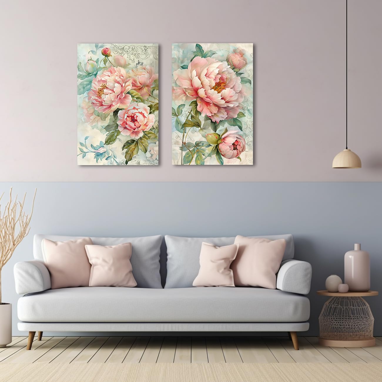 ZXHYWYM Decorazione da parete con peonia rosa, peonia
