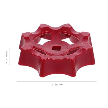 PATIKIL Outside Faucet Handle Square Stem Hole 7x7mm, Cast Steel Faucet Round Wheel Handle Replacement Water Spigot Handle With Screws Spacer, Blue