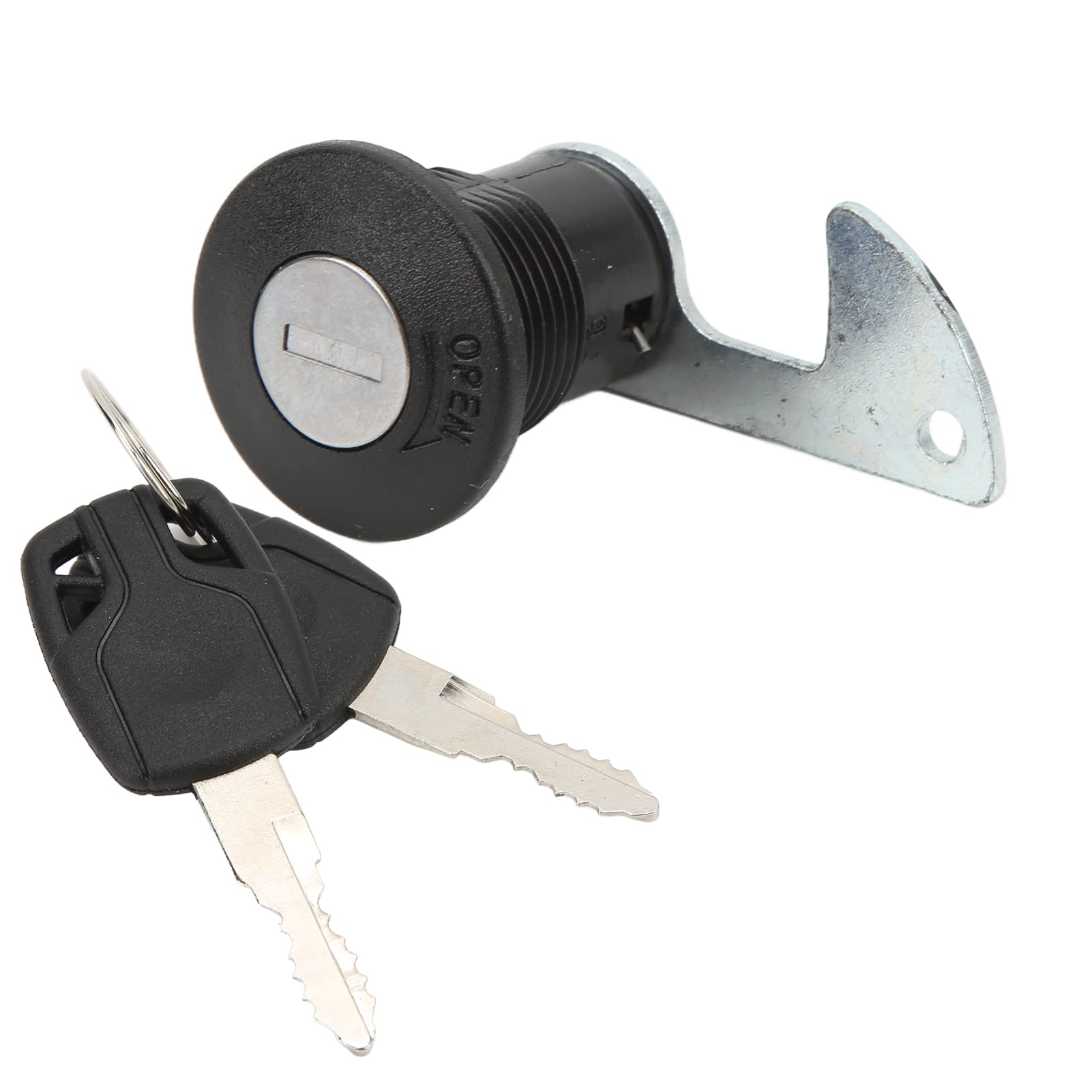 Motorcycle Rear Trunk Lock,Scooter Fitting Tail Lock Aluminum Plastic Universal for Electric Motorcycles Storage Trunk (B short hook)