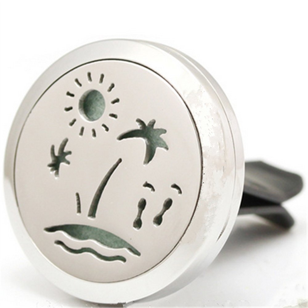 Aromatherapy Car Air Freshener Diffuser with 5 ML Eucalyptus Essential Oil (Beach)