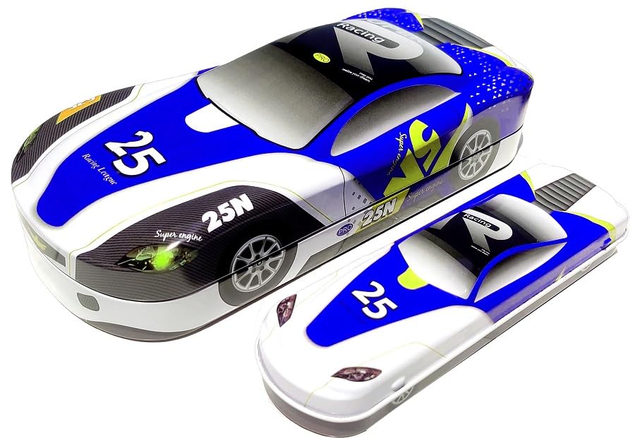 TECHNOCHITRA ® Sport Car Shape Metal Pencil box with Mini Box for Boys (Blue) (B0CW979JPP) Amazon Price History, Amazon Price Tracker