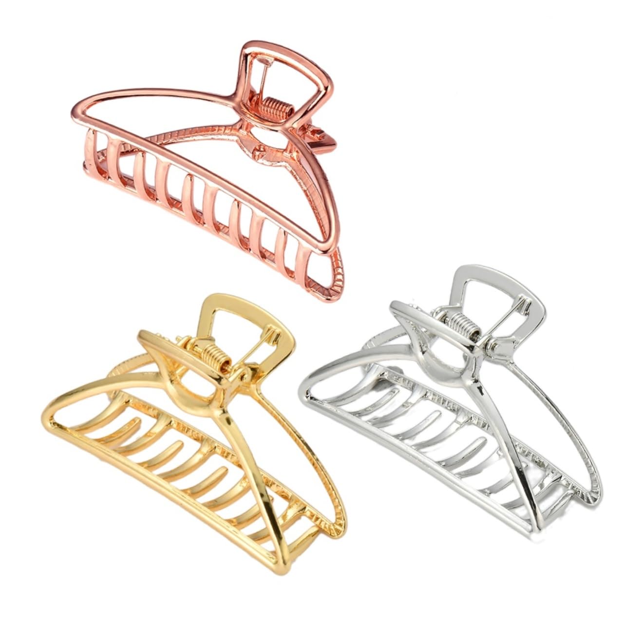 FRCOLOR 9stücke Große Haarklammern Matte Haarspangen Für Damen Roségold Glänzendem Gold Und Silber Rutschfest Und Stylisch Für Hochzeiten Und Partys