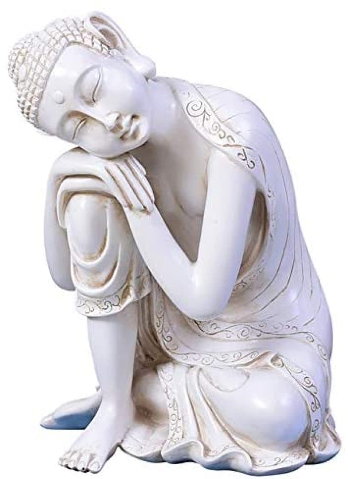 SDBRKYH Buddha Statue Sleeping Buddha Sculpture, Thai Buddha Statue Decoration Desktop Religious Supplies Desktop Desk Buddhist Decoration Crafts Statue