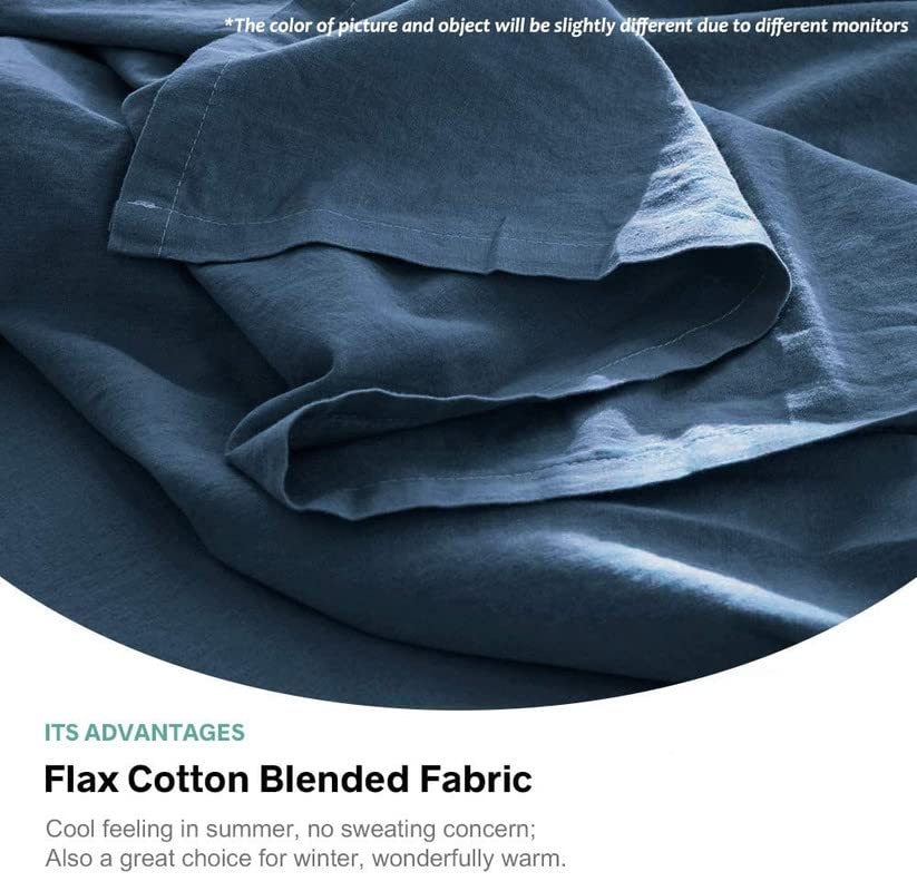 Image of Cultiver Bedsheet for Single Bed, Solid Colour Single Size with 1 Pillow Cover, Small Single Plain Colour Bedsheet Ultra Soft Brushed Micro Fabric Shrinkage & Fade Resistant (60x90 Inches, Blue Color)