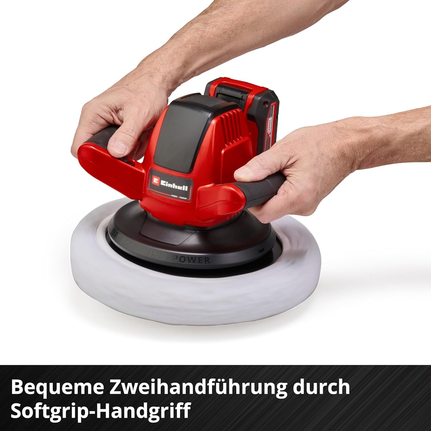 Einhell Akku-Autopoliermaschine CE-CB 18/254 Li-Solo Power X-Change (Li-Ionen, 18 V, 2.500 U./Min., Ein-/Ausschalter, Überlastschutz, Softgrip, ohne Akku und Ladegerät)