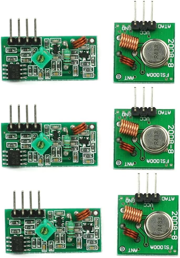Aihasd Set of 433Mhz RF Wireless transmitter module and receiver kit For Arduino Raspberry Pi