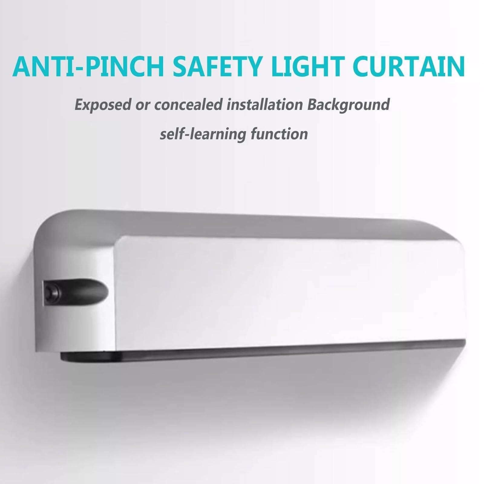 Sensor de seguridad antipinzamiento para puertas correderas automáticas, cortina de luz de seguridad para puertas eléctricas con indicador LED, ajuste del rango de detección