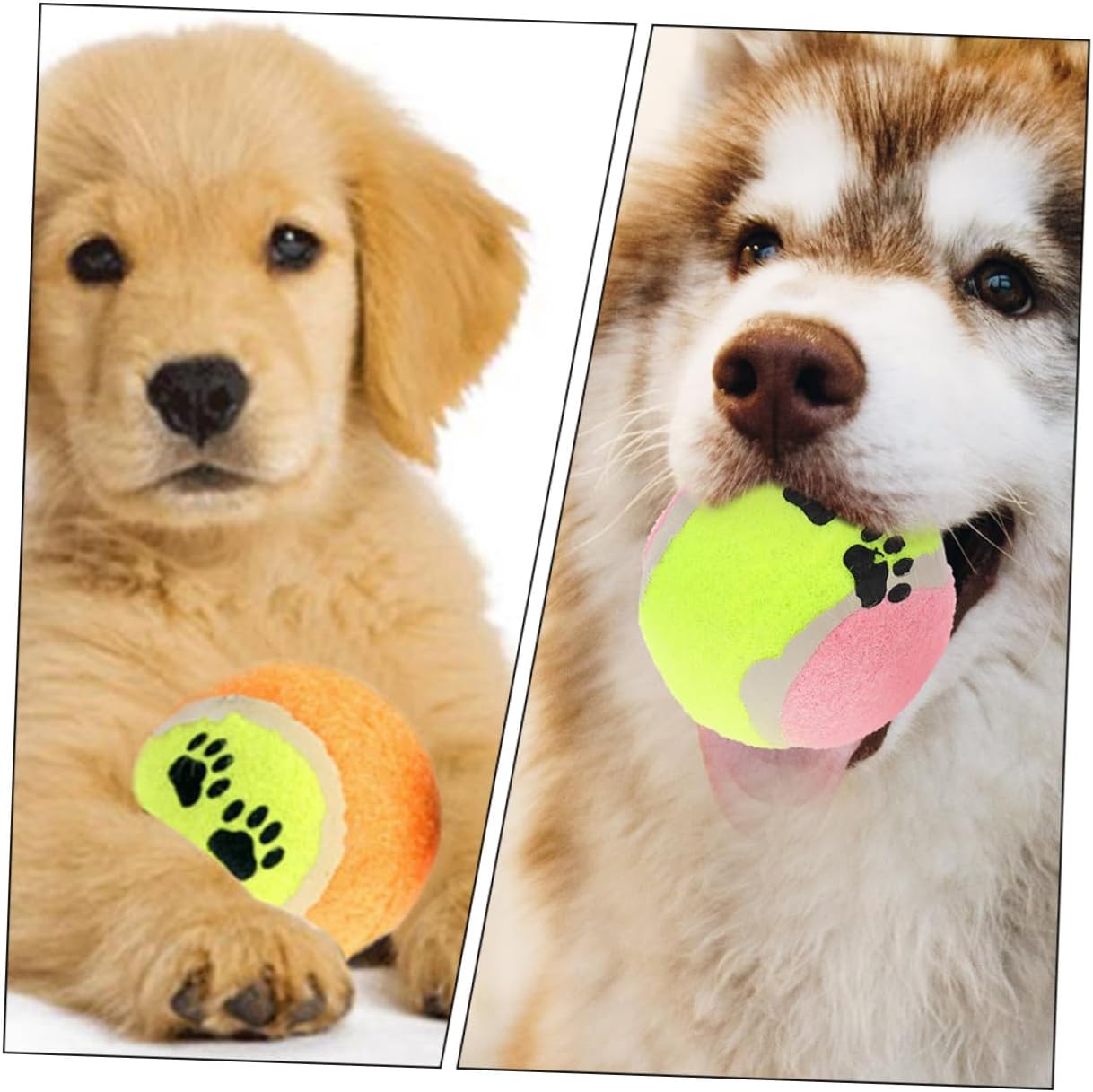 BESTonZON 16pcs Puppy Balls Plush Tennis Dog Interactive Training Balls 7cm Diameter Random Color for Small Dogs Playing and Exercise