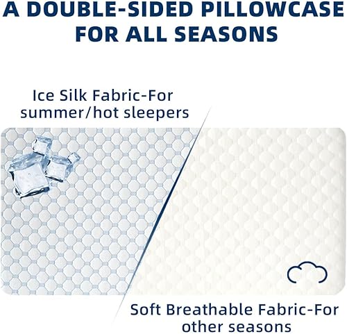 Miniatura 4 de USlixury Almohada de cubo  3 rellenos de dureza de almohada de lado que proporcionan un apoyo adecuado para aliviar el dolor, almohadas ajustables