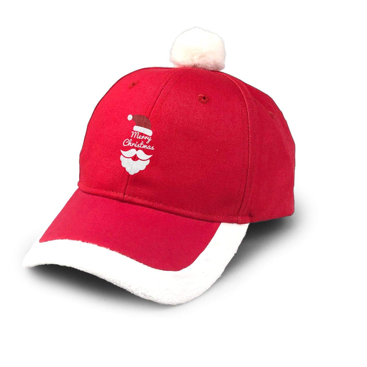 KKMKSHHGMerry Christmas Hat Unisex Adult Vintage Adjustable Santa Baseball  Cap Red/White