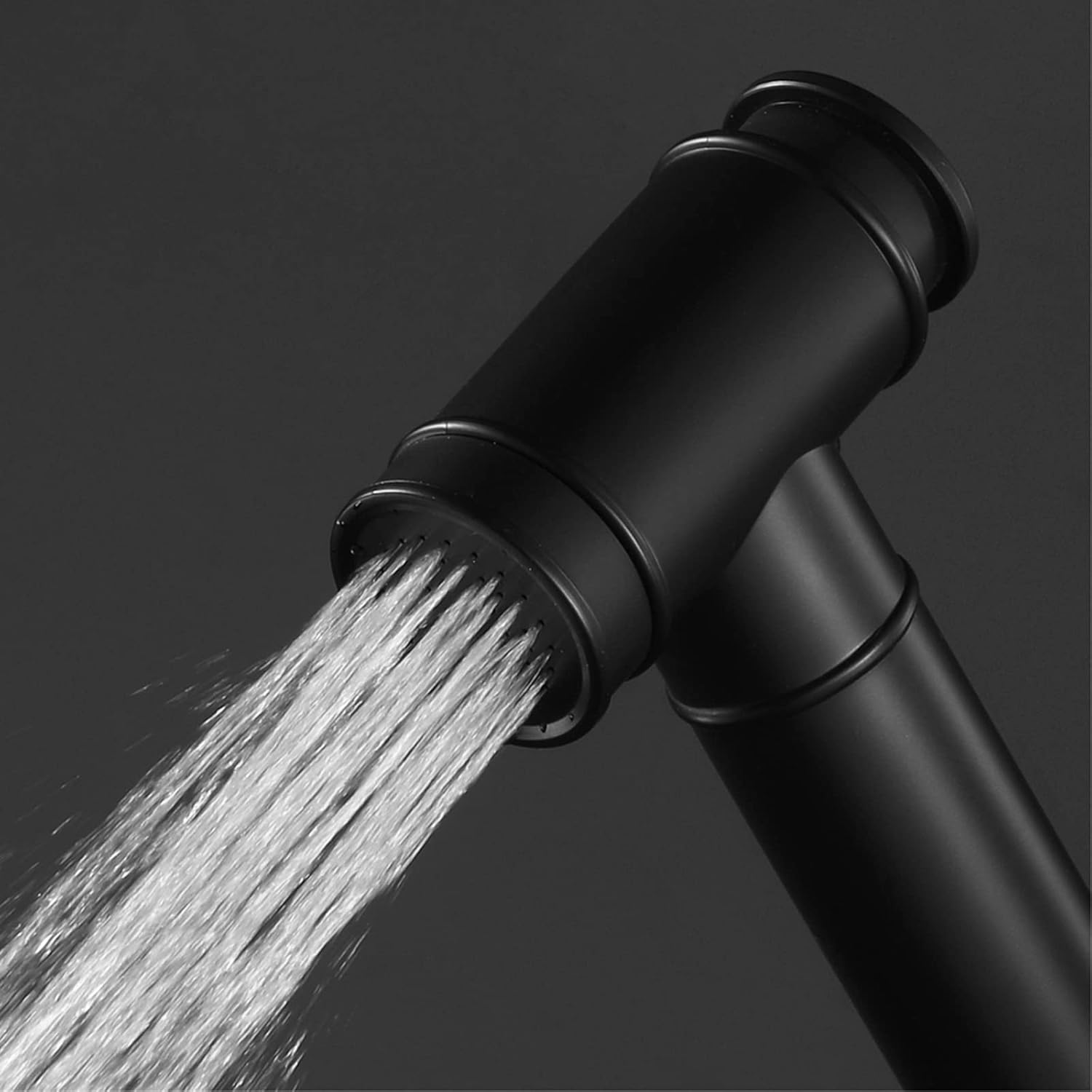 HandheldSprayer for Toilet Black Portable Baby Cloth Diaper Sprayer Hand Held ToiletSprayer Head withHose and Bracket, for Feminine Wash, Pet Washing, ABS