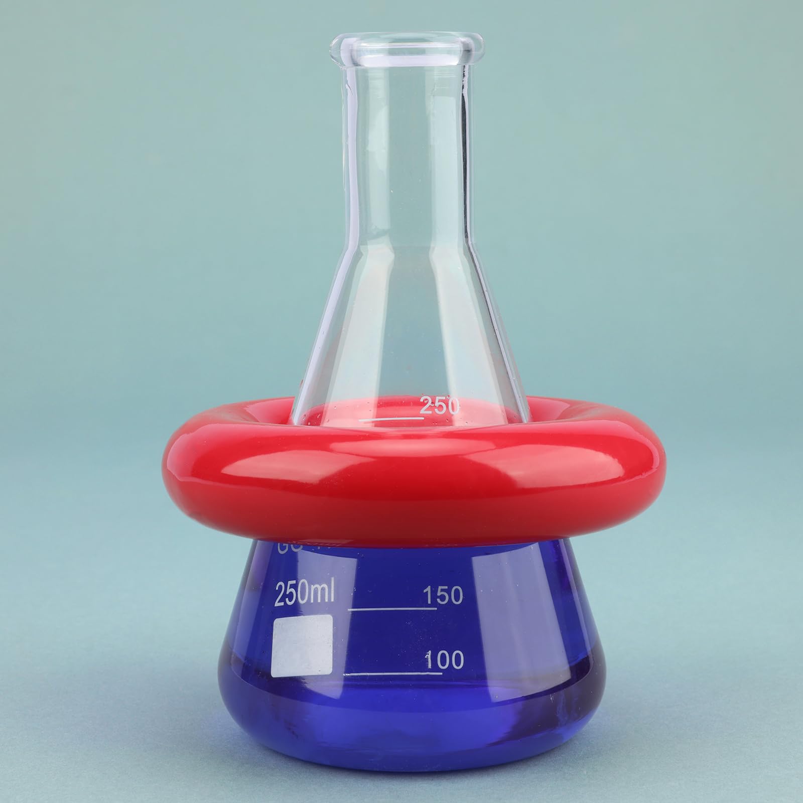 stonylab Anneau de Plomb Revêtu de Vinyle pour Flacons, Anneau de Flacon avec Diamètre Intérieur 61 mm, Fermeture Sécurisée pour Flacons de 250-2000ml, Rouge