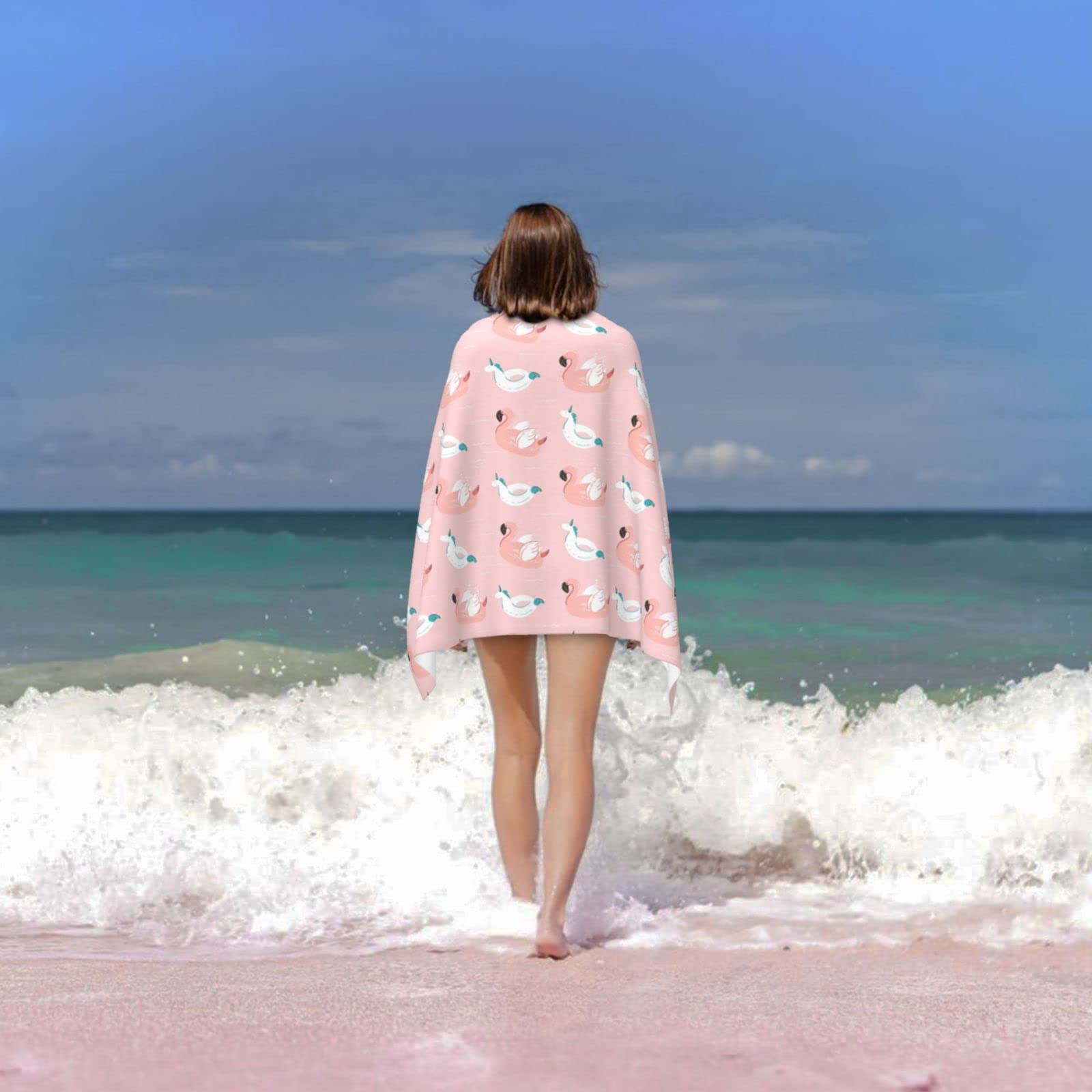 Valentine's Day Microfiber Beach Towel - Large, Quick Dry, Sand Free Travel Towel - View #3