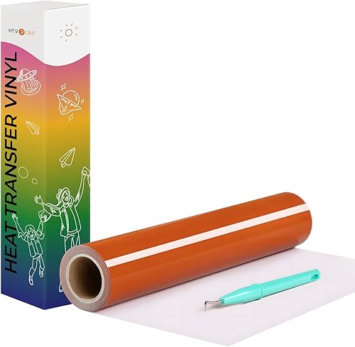 Miniatura 51 de HTVRONT Rollo de Vinilo de Transferencia de Calor - 12" x 4 pies Vinilo HTV Negro para Camisetas, Vinilo Negro de Planchar para Todas las Máquinas
