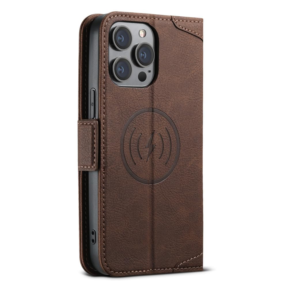 Coque en cuir iPhone 12 Pro avec support portefeuille pour vos déplacements et vidéos