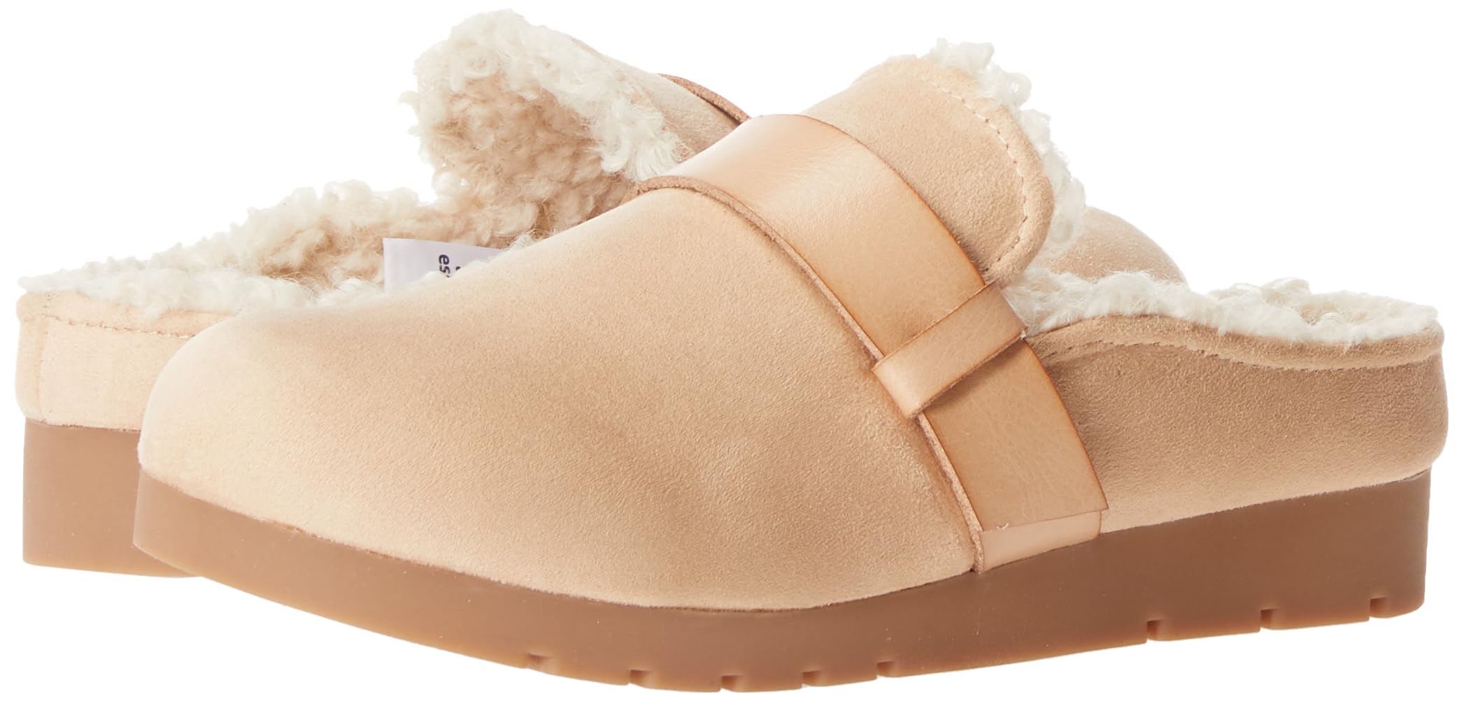 Amazon Essentials Mujer Zapatilla sin Talón de Espuma Viscoelástica y Piel de Oveja