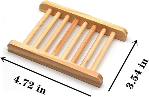 Miniatura 2 de Ru S 10 soportes para jabón de madera de bambú para el hogar, funda de jabón de madera para baño, accesorios de plato de ducha para bañera y ducha