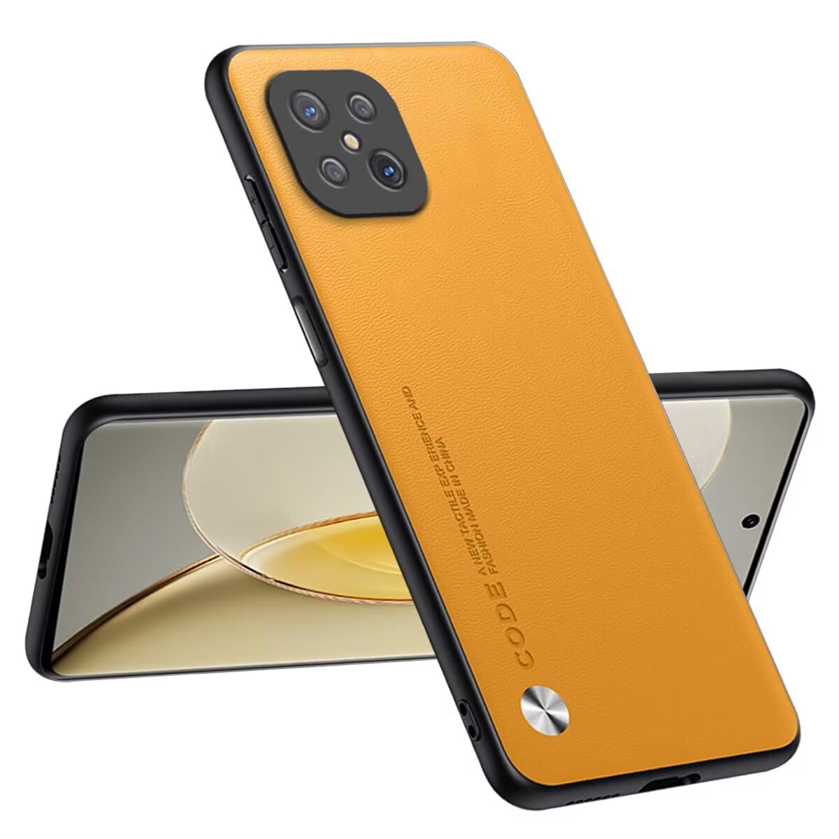 Topme Custodia In Silicone Effetto Pelle Per OPPO Reno4 Z 5G – Morbida, Antiurto E Con Bordi Rialzati, Colore Sabbia - 4