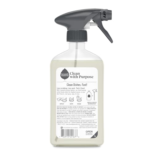 Image of Seventh Generation Power+ Foaming Dish Spray Dishwashing soap Honey Crisp Apple Cuts Grease 16 oz