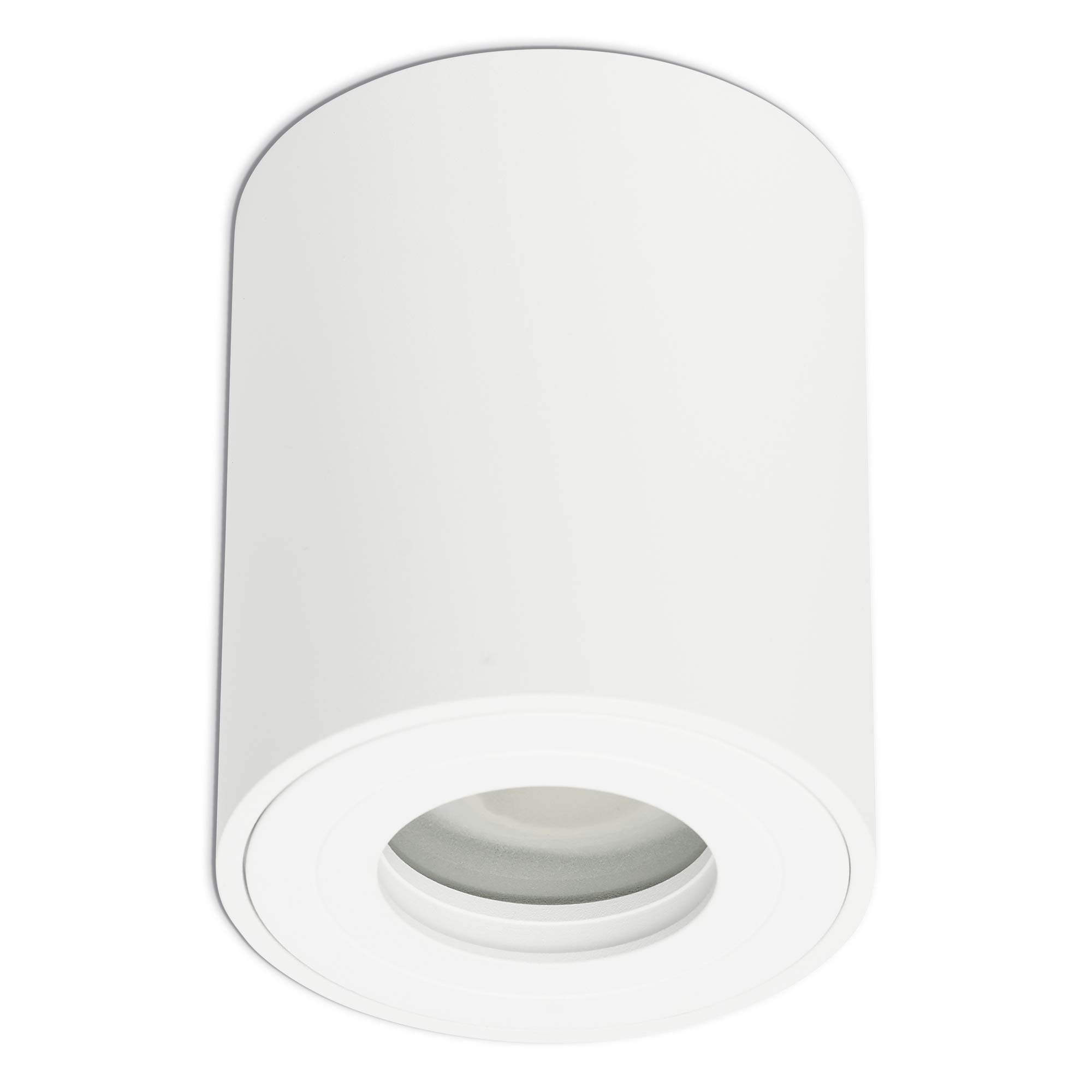 12x LED Aufbaustrahler Set rund Weiß 7 Watt kaltweiß GU10 230V - 80x95mm Aufbaustrahler aus Aluminium - Downlight Aufbau Loft Deckenlampe Decken-Strahler Aufbau-Spot