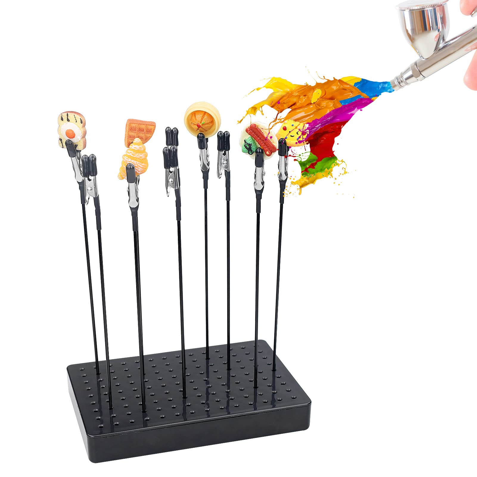 Soporte Para Pintar Modelos Con 10 Pinzas De Cocodrilo - Herramienta Para Modelismo, Manualidades, Pintura En Miniatura
