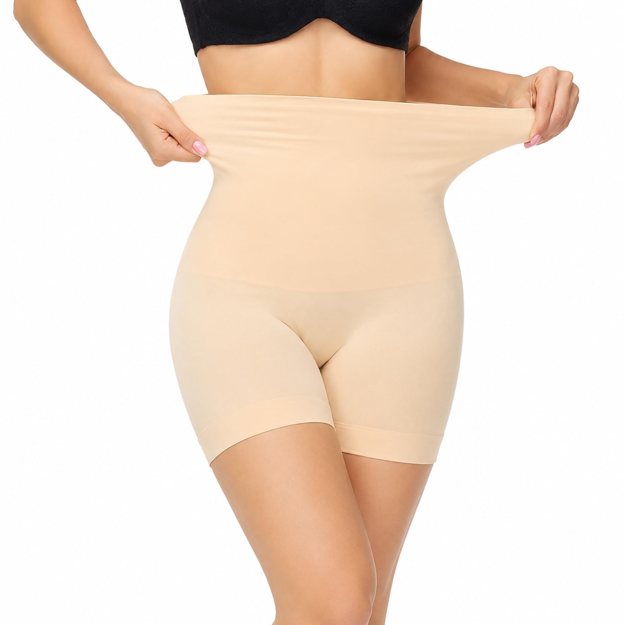Shapewear for Women Seamless Shorts, High Waist Tummy Control Body Shaper, Slimming Thigh Shaper, Invisible Under Dress,Saree-picture-28
