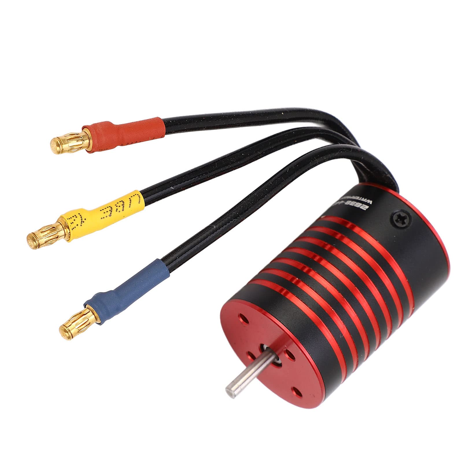 Nurnesy GTSKYTENRC 2838 Brushless Motor 4 Poles RC Brushless Motor for 1/14 1/16 RC Car Part Black Red (4400KV)