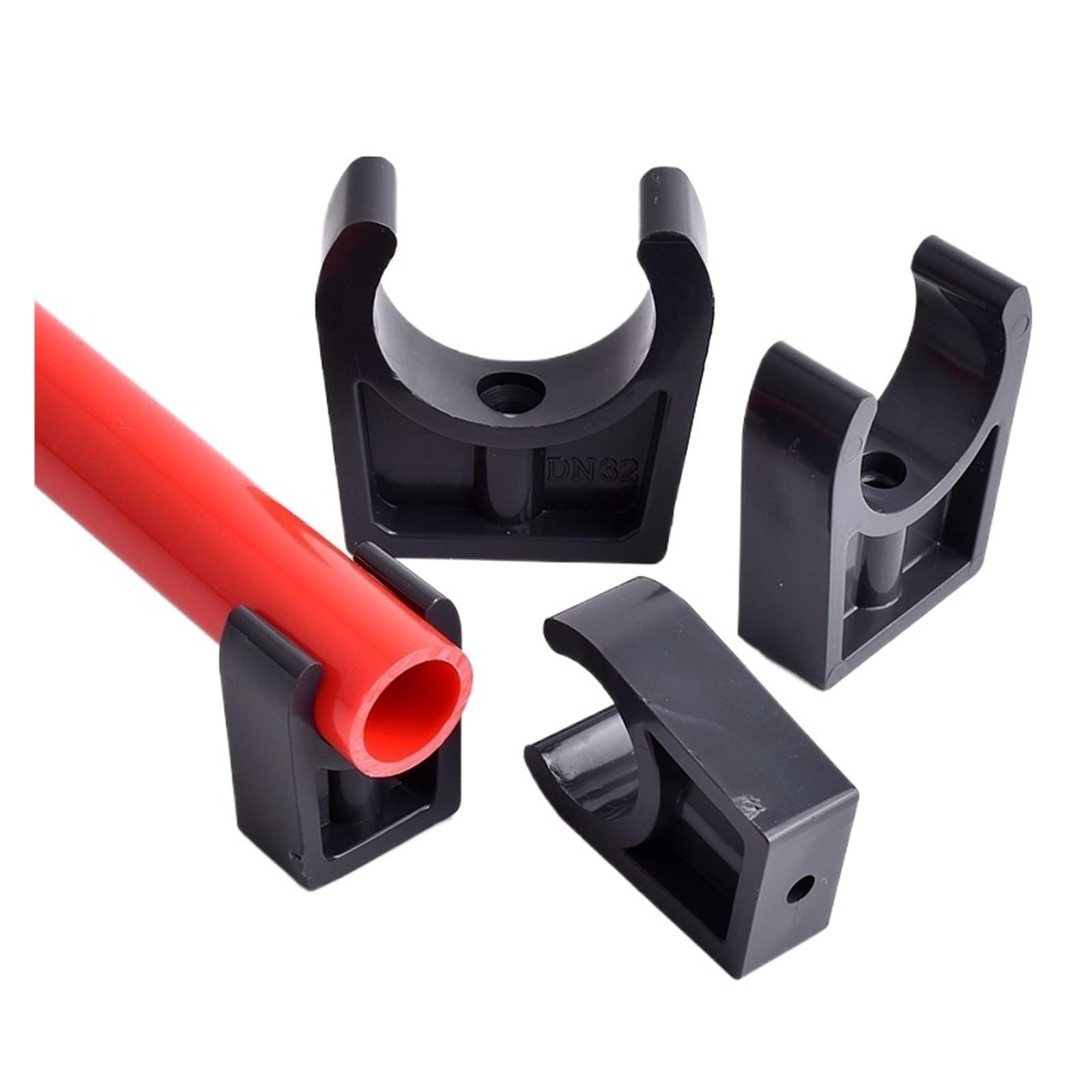 Plastikowe klipsy do węży Zaciski rurowe UPVC o średnicy wewnętrznej 20-63 mm Wspornik rur wodnych Złącze rurowe UPVC(Inner Dia 63mm,5pcs)
