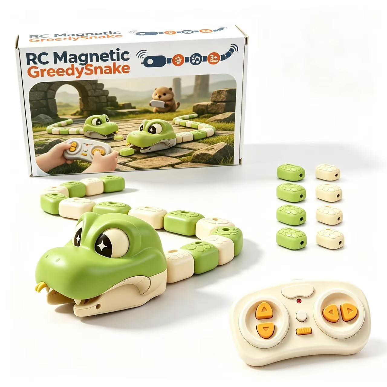 Remote Control Snake Game - with Sound Effects and Lights (Green)