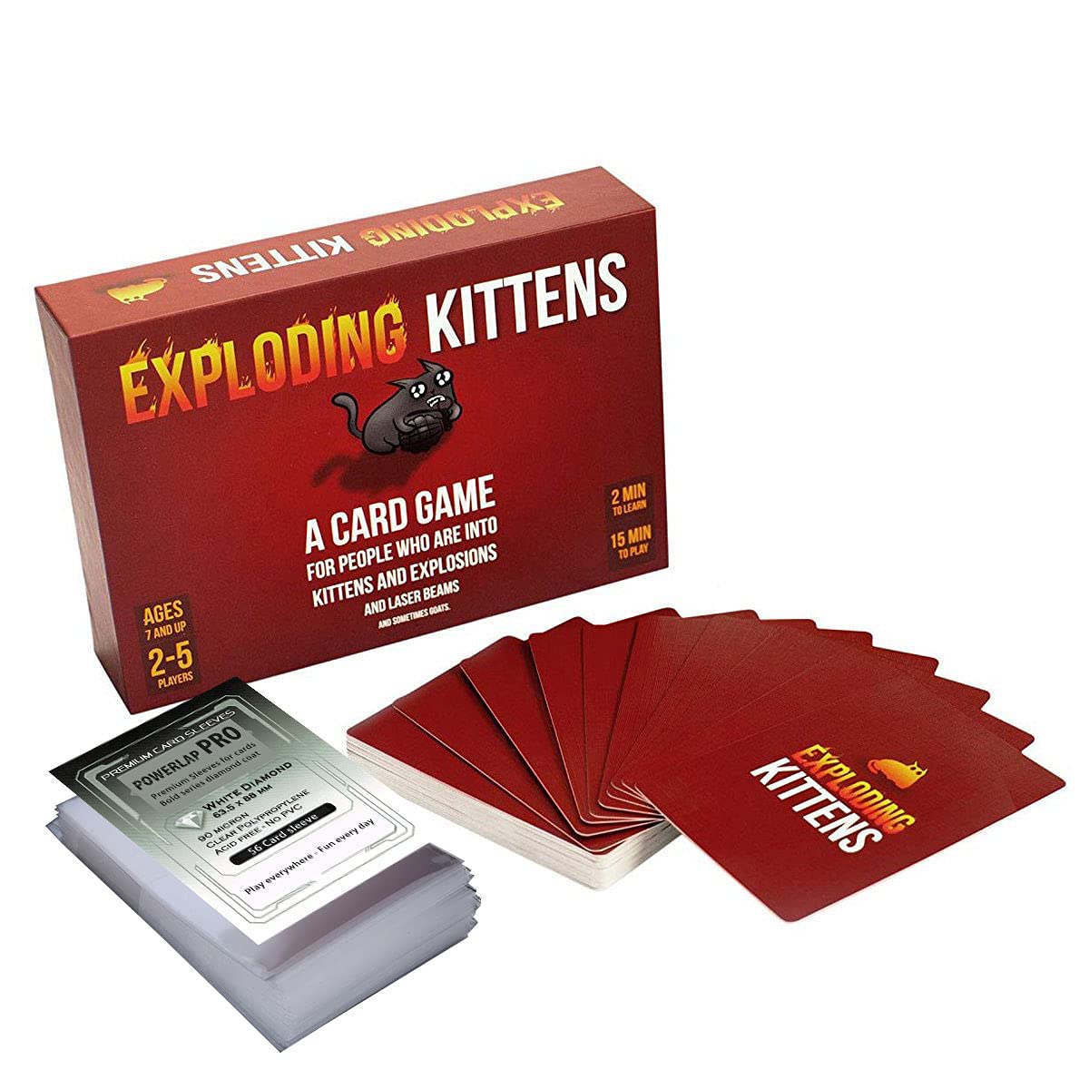 The Bundle Pack | Exploding Kittens Card Game | Original | +Free Card  Sleeves | for 2-5 Players, 2 min to Learn, 15 min to Play