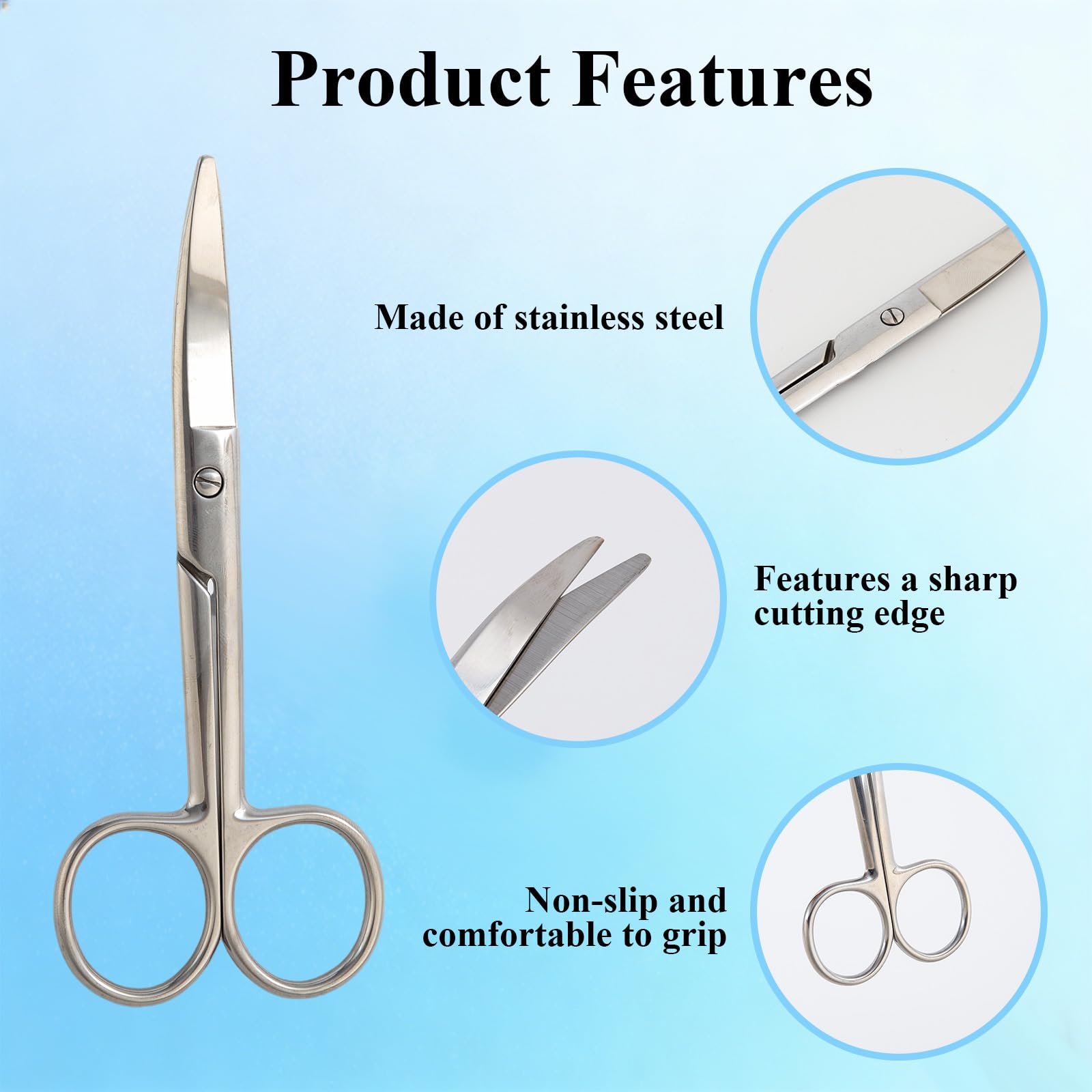 Ostomy Scissors - Blunt Tip Medical Scissors -4 Ostomy Scissors - Blunt Tip Medical Scissors -4