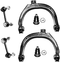 Vista 234 de Detroit Axle - Kit de suspensión delantera RWD para Chrysler 300 Dodge Challenger Charger Magnum, brazos de control superior con barras