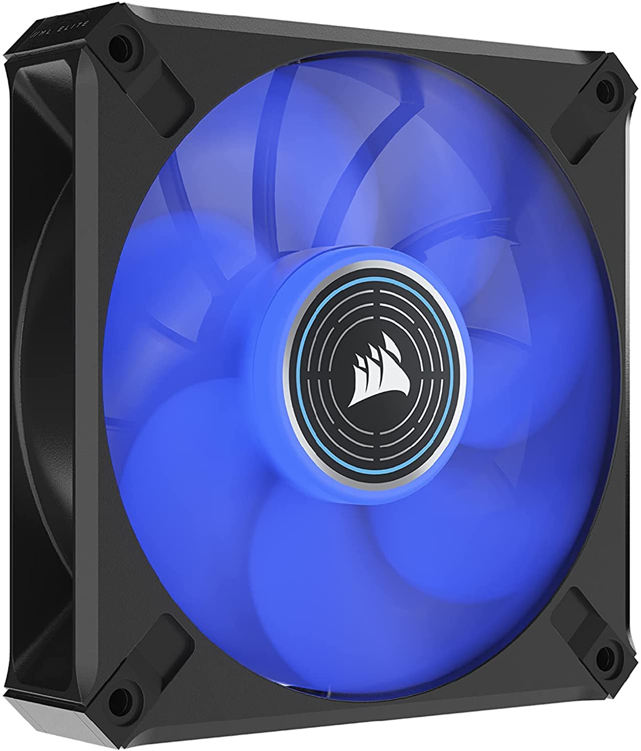CORSAIR ML120 LED Elite, 120mm Magnetic Levitation Blue LED Fan with AirGuide, Single Pack, Black CORSAIR ML120 LED Elite, 120mm Magnetic Levitation Blue LED Fan with AirGuide, Single Pack, Black