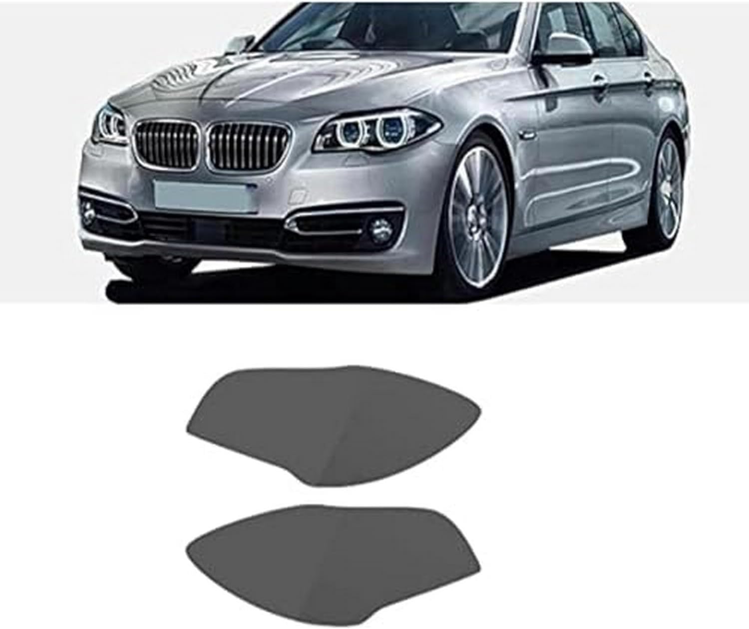 SamLng Car Front Light Film for BMW 5 Series F10 F11 2015 2016 2017 Car Headlight Protective Film Front Light Transparent Blackened TPU Sticker Car Accessories Car Headlight Protective Film