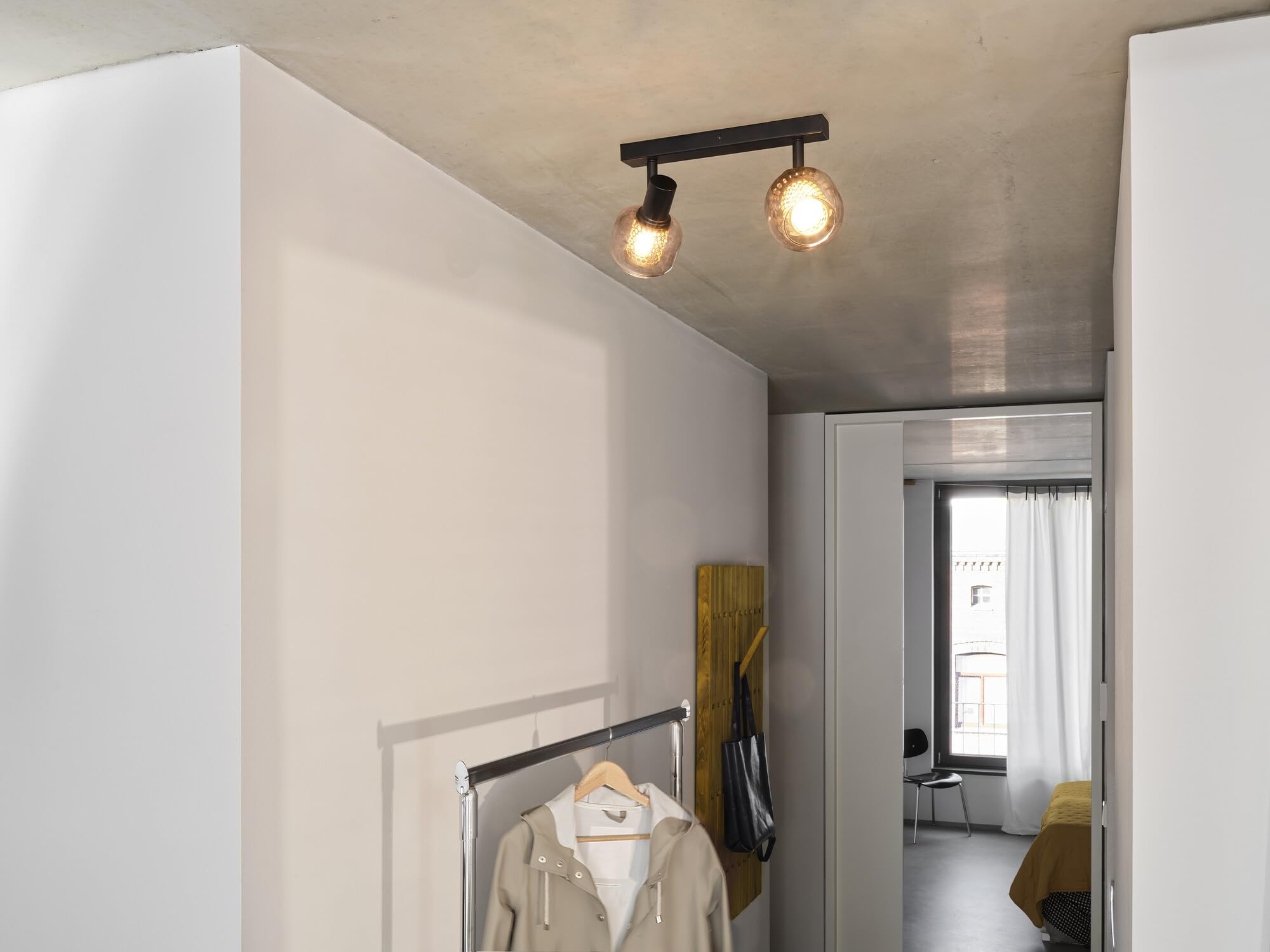 Osram DECOR Spot Firefly lampa ścienna, 2 x 2,8 W, E14, 500 lm, 2700 K, ciepła biel, możliwość ściemniania, IP20, metal/szkło, czarna, LED w zestawie i wymienna