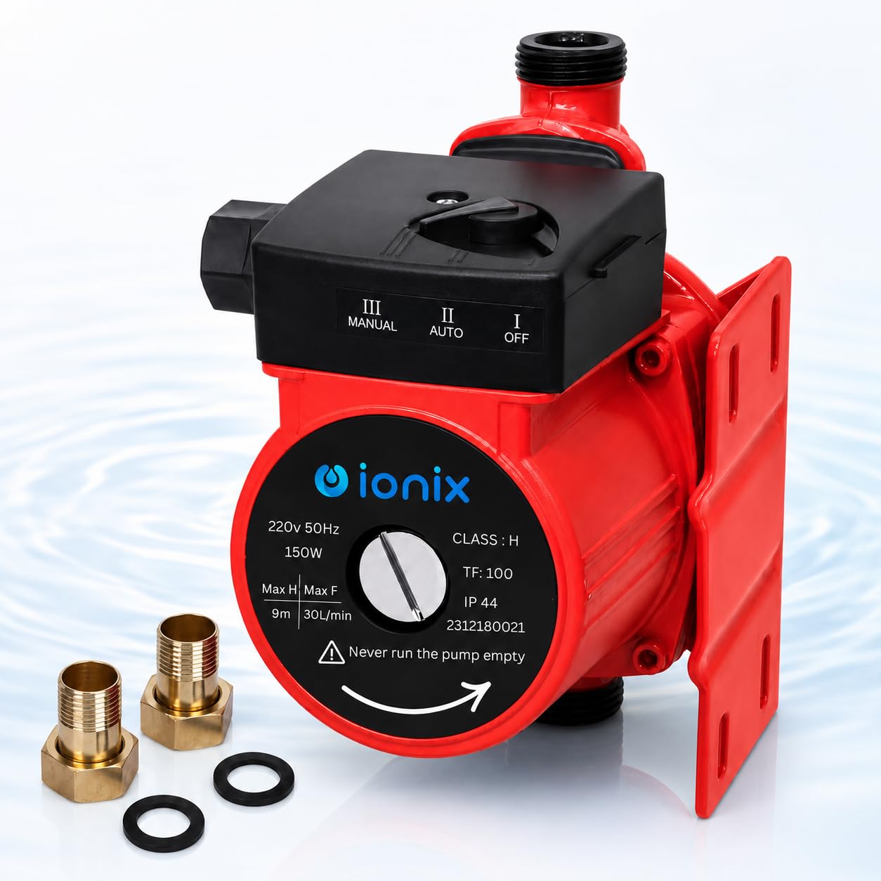 IONIX Automatic Water Pressure Pump Suitable for Hot Water Circulation, Washing Machine, RO Shower, (Blue/Red Color) discount deal