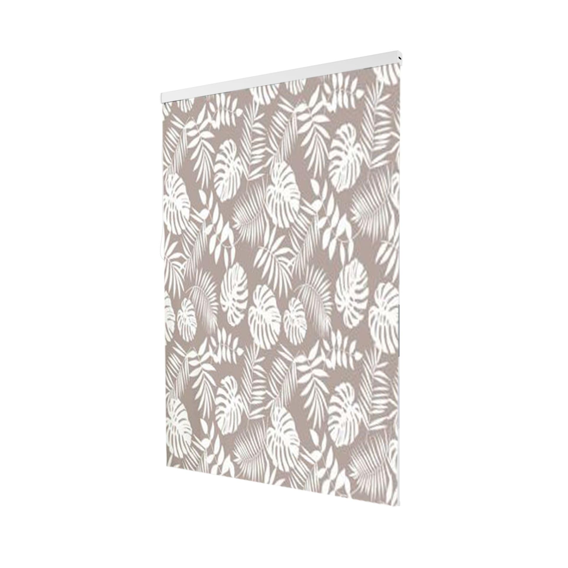 Store de douche semi-cassette 14 motifs et 13 largeurs au choix - Noir, vert, blanc, transparent, bleu, gris clair (Havane, 120 x 240 cm)