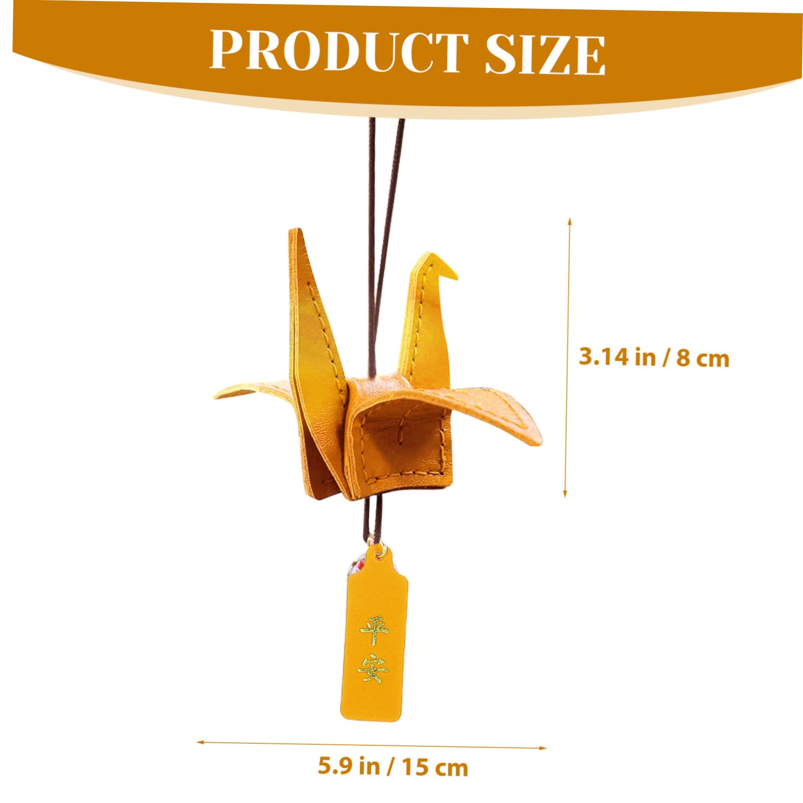 VICASKY Car Interior Crane Pendant DIY Leather Origami Crane Kit Decor Kit for Home Vehicle