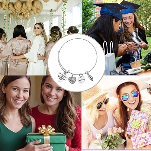 Miniatura 5 de Brazaletes de amistad con frase "Not Sisters By Blood But Sisters By Heart". Regalo ideal para amigos