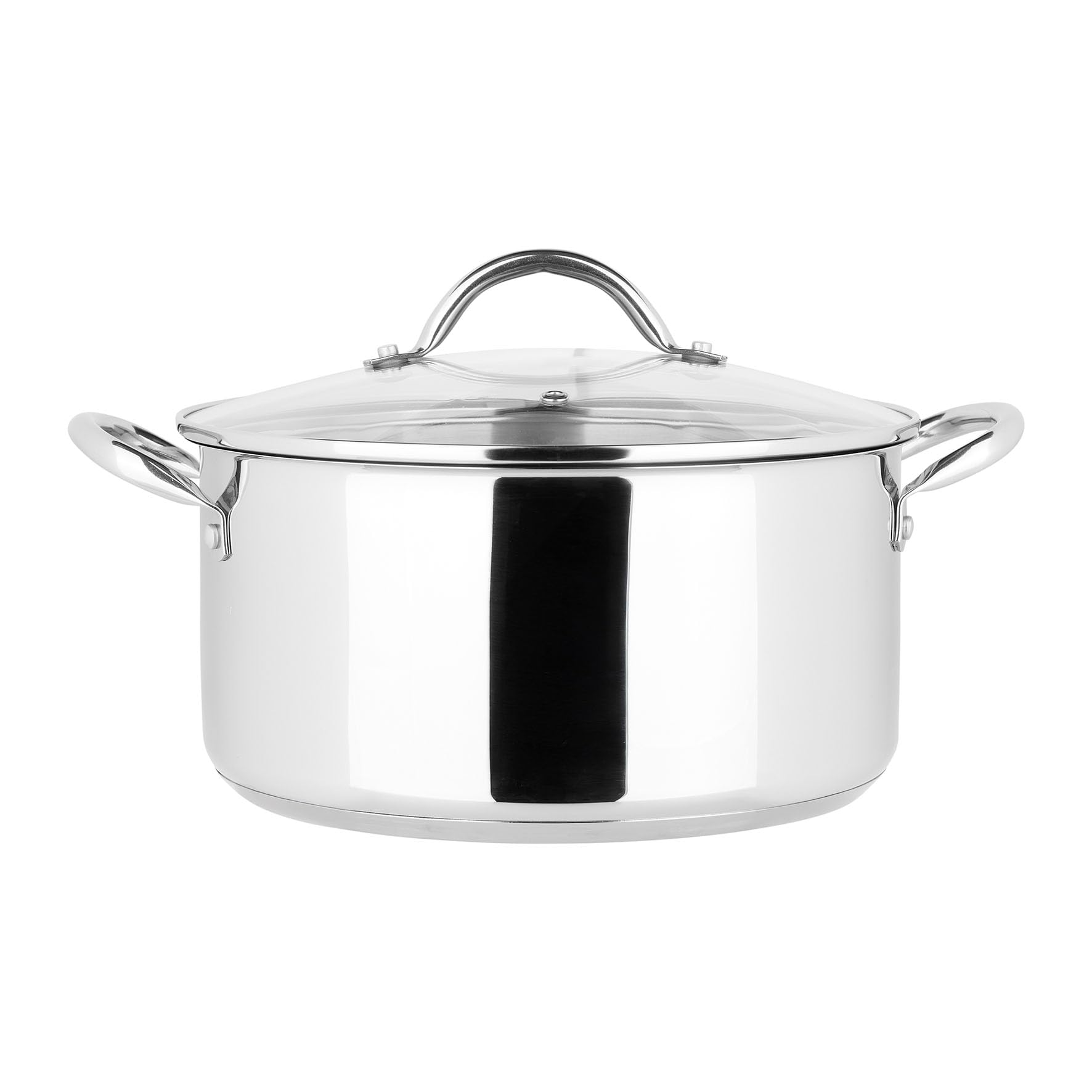 Sitram 717095 - Olla de resistencia (diámetro de 24 cm, 100% acero inoxidable, con tapa de cristal, fondo de triple espesor, interior sin revestimiento nocivo, todo tipo de fuegos, incluida inducción