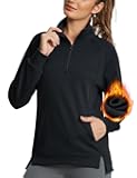 Women's Quarter Zip Pullover Fleece Jacket Oversized Hoodie Fall Sweatshirts Casual with Pockets