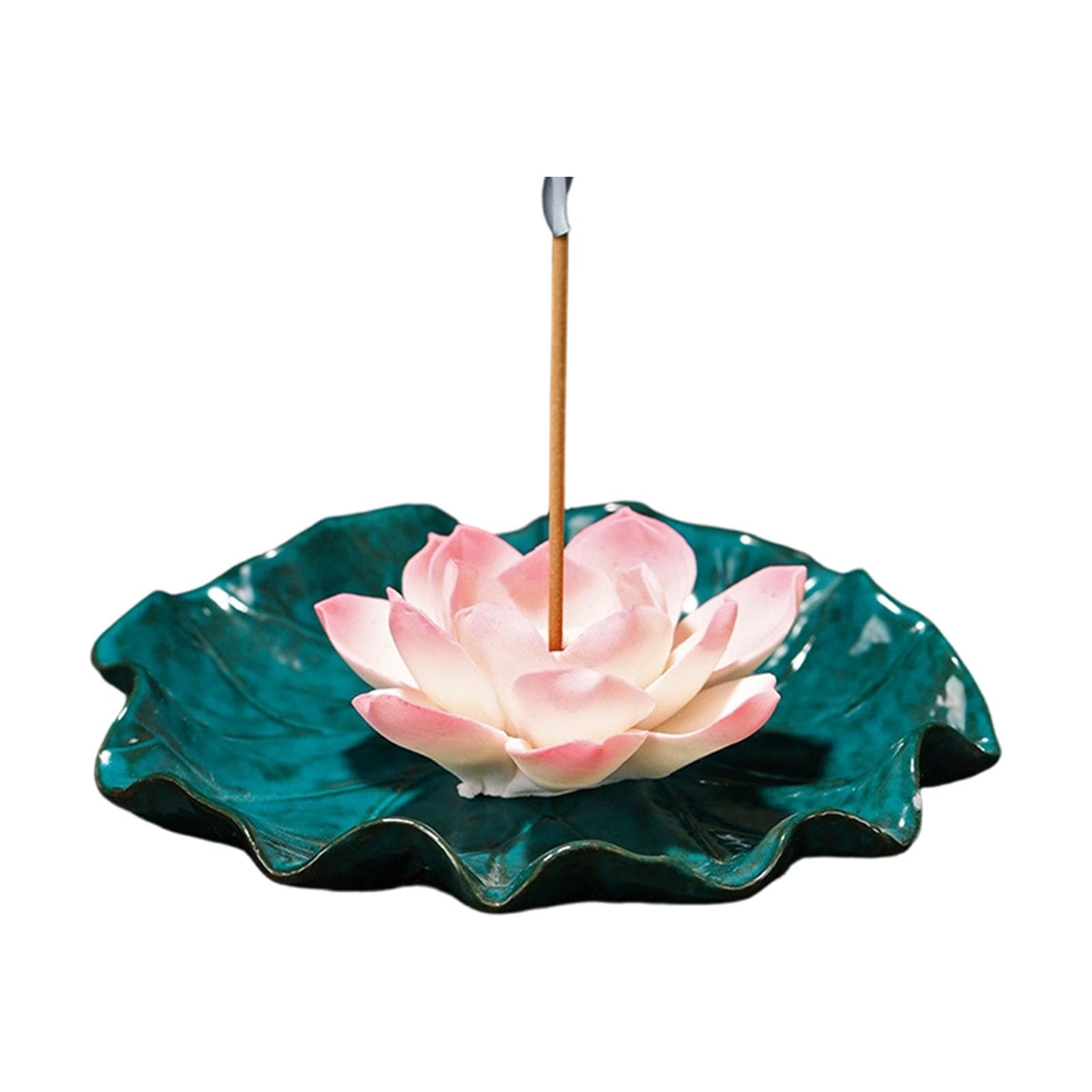 Incenses Holders for Stick, Ceramic Tray Ashes Catcher Lotuses Incensed Burners Meditations Home Decors Burners with Lotuses Holders