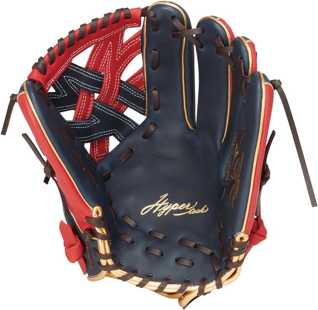 Rawlings Baseball Glove Soft Hyper TECH Color SYNC All-Around GR6HTCN65 Navy/Scarlet 11.75 inch *Left Throw