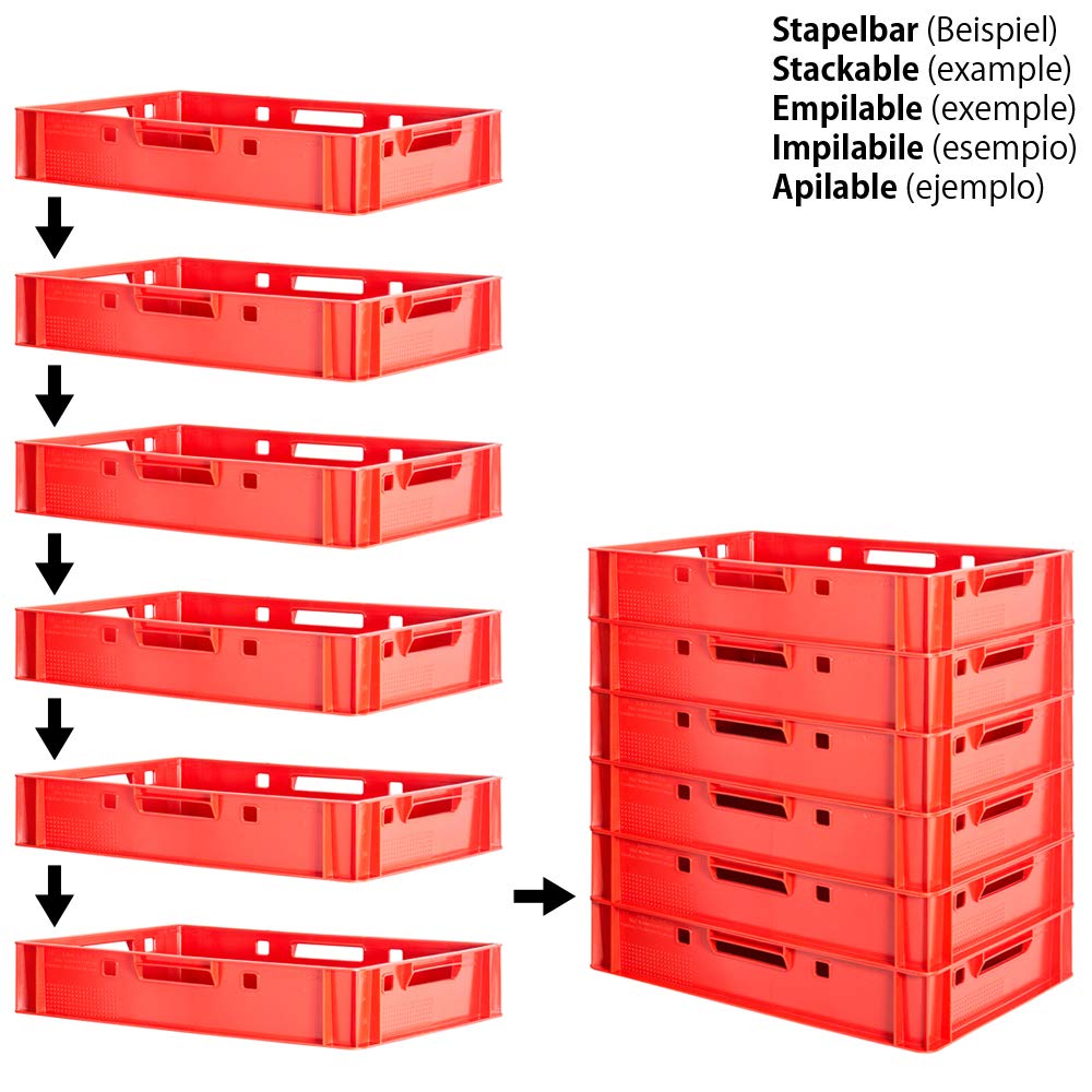 12x Carne Riquadro Carne Impilabile Scatola Contenitore Kingpower E1
