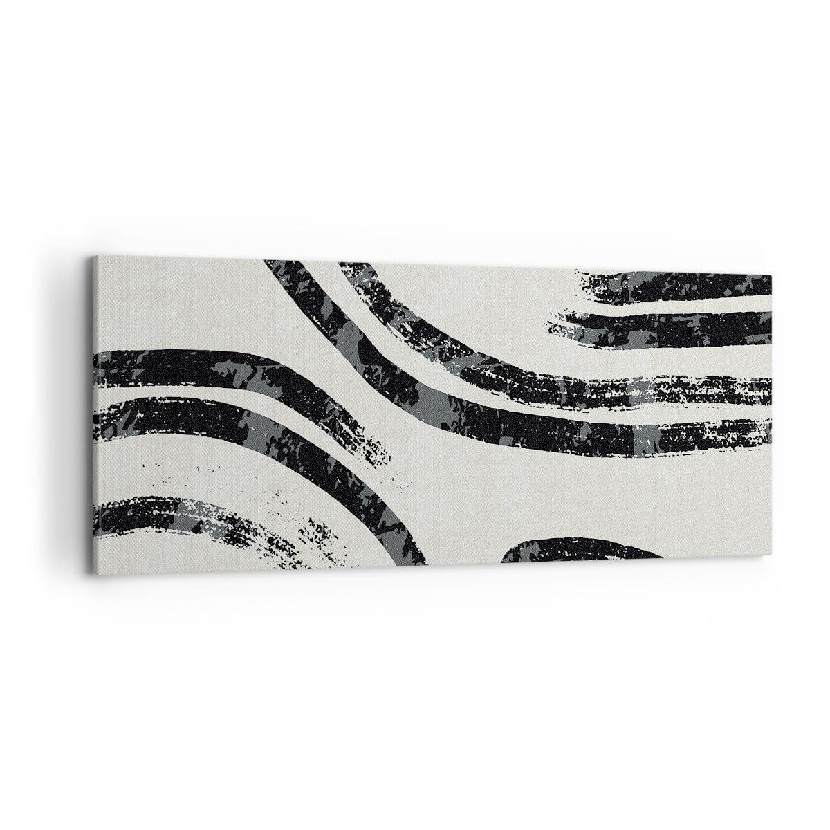 Tableau Toile ARTTOR 100x40 Cm - Impression Minimaliste Formes Géométriques - Déco Murale