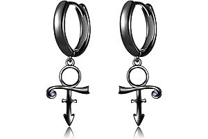 Prince Symbol Sterling Silver Dangle Earrings: Express Your Purple Passion