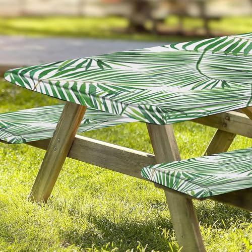 Housse de table de pique-nique ajustée rectangulaire 3 pièces imperméable